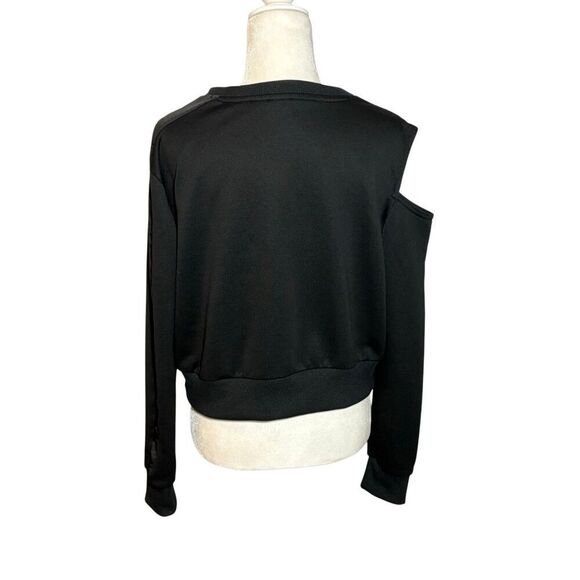 Puma black, cropped sweatshirt with one shoulder cutout - L - Picture 5 of 10